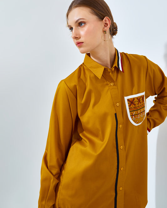 MADEOFME X BUBU SHIRT 1 POCKET MUSTARD