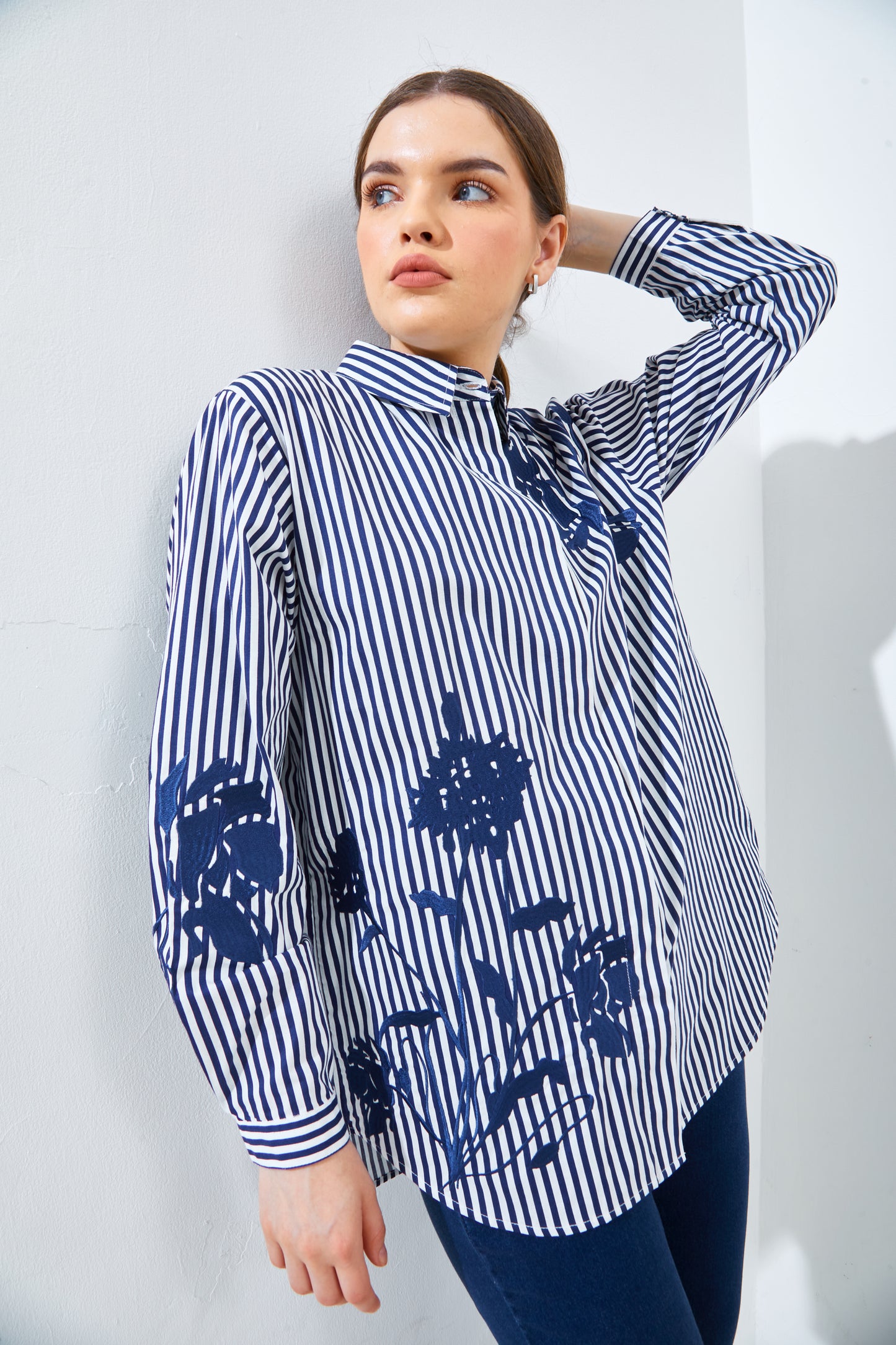 Narra Stripe Navy Set/Top