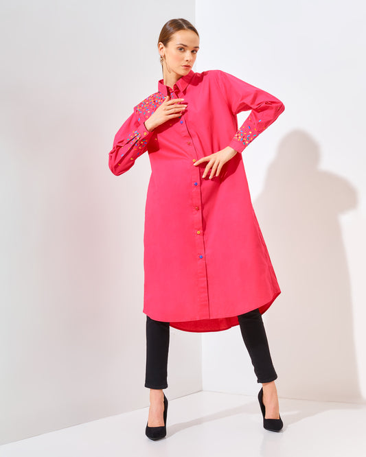 Mille Embro Tunic Fushia