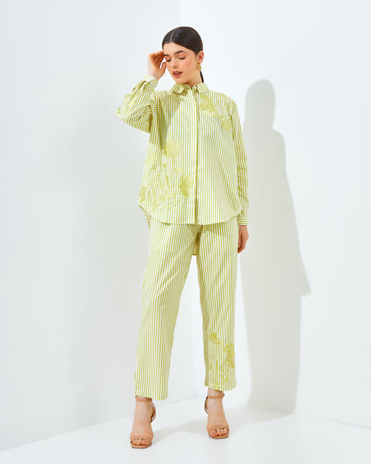 Narra Stripe Lime Set/Top